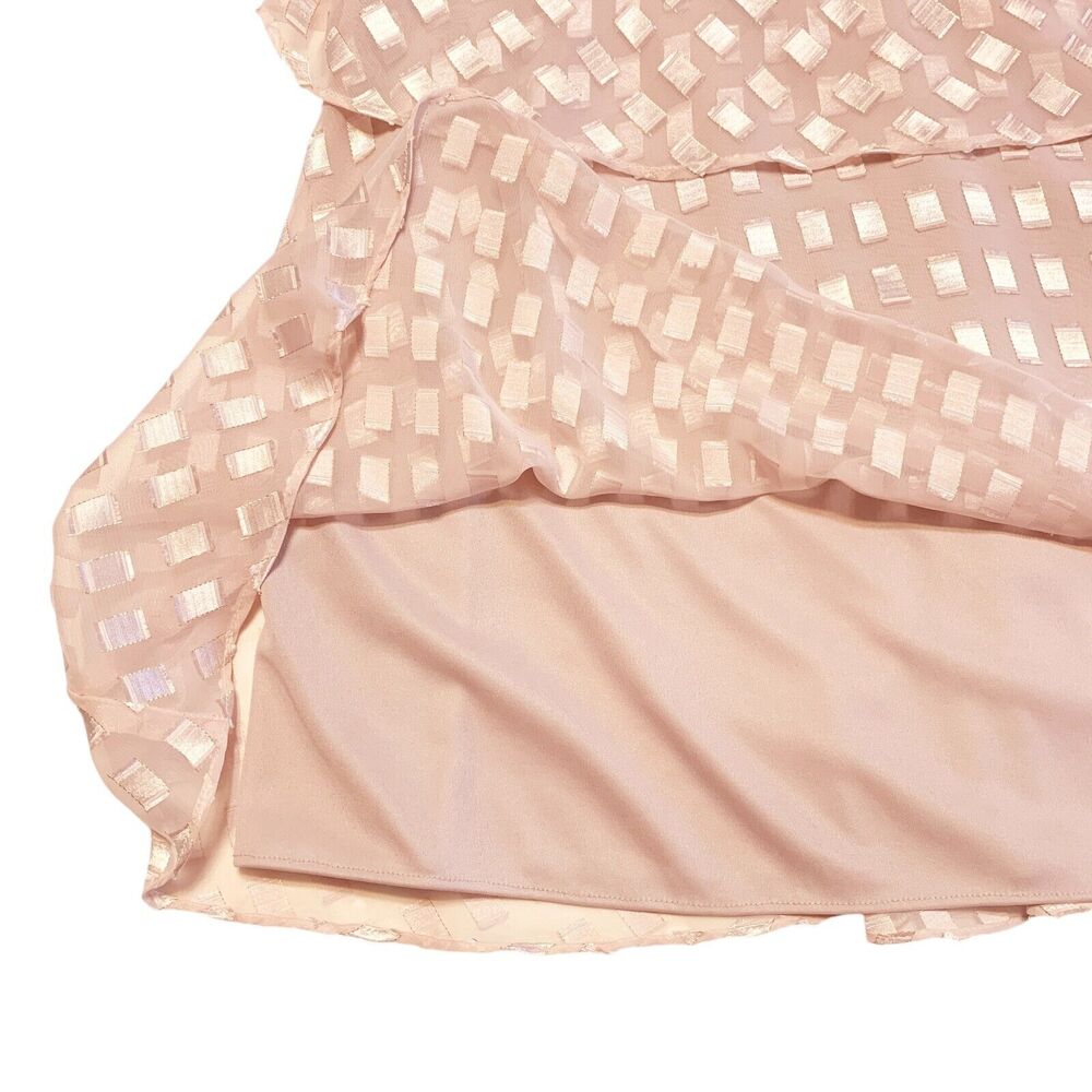 Patra Evening Dress w/Jacket Sz 14P Pink Chiffon - Picture 10 of 14